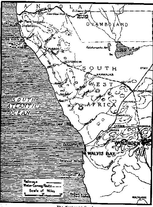 Map of South West Africa